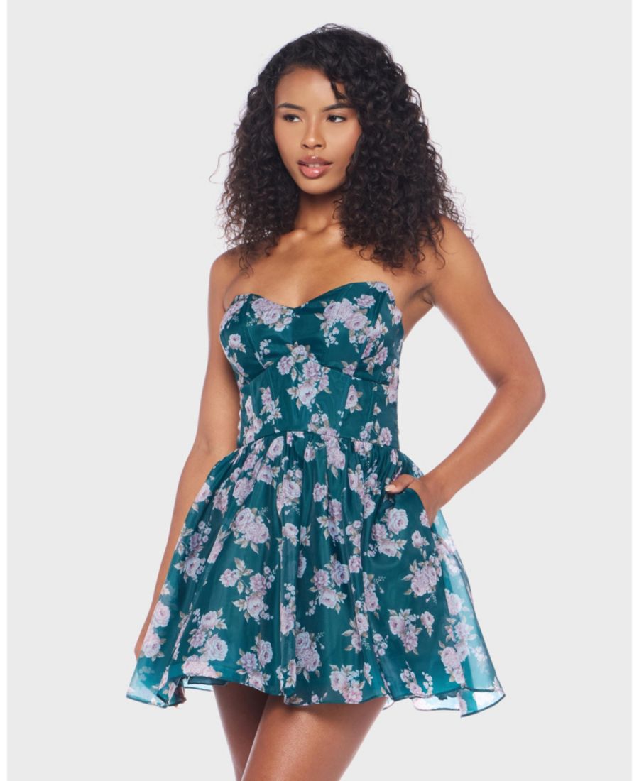 Короткое платье без бретелей для девочек-подростков B Darlin, Hunter/Multi
Короткое платье без бретелей для девочек-подростков B Darlin, Hunter/Multi