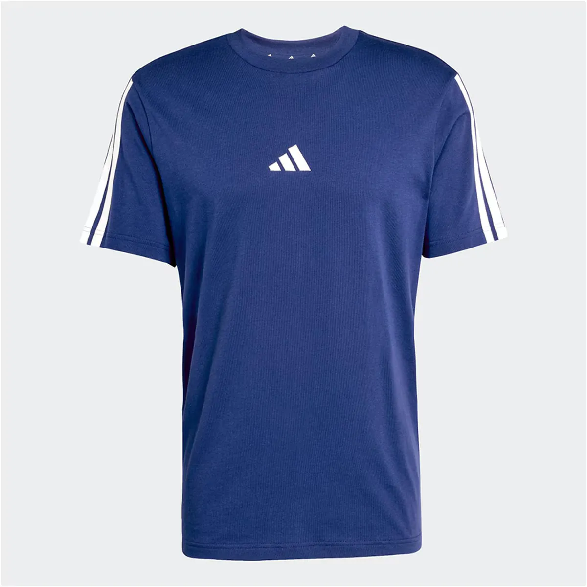 Мужская футболка Adidas Essentials Single Jersey с тремя полосками, синий 
Мужская футболка Adidas Essentials Single Jersey с тремя полосками, синий