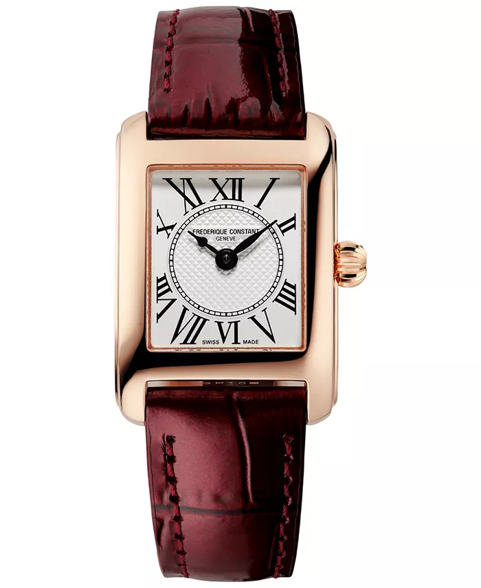 Женские часы Swiss Carree с бордовым кожаным ремешком 23mm Frederique Constant
Женские часы Swiss Carree с бордовым кожаным ремешком 23mm Frederique Constant