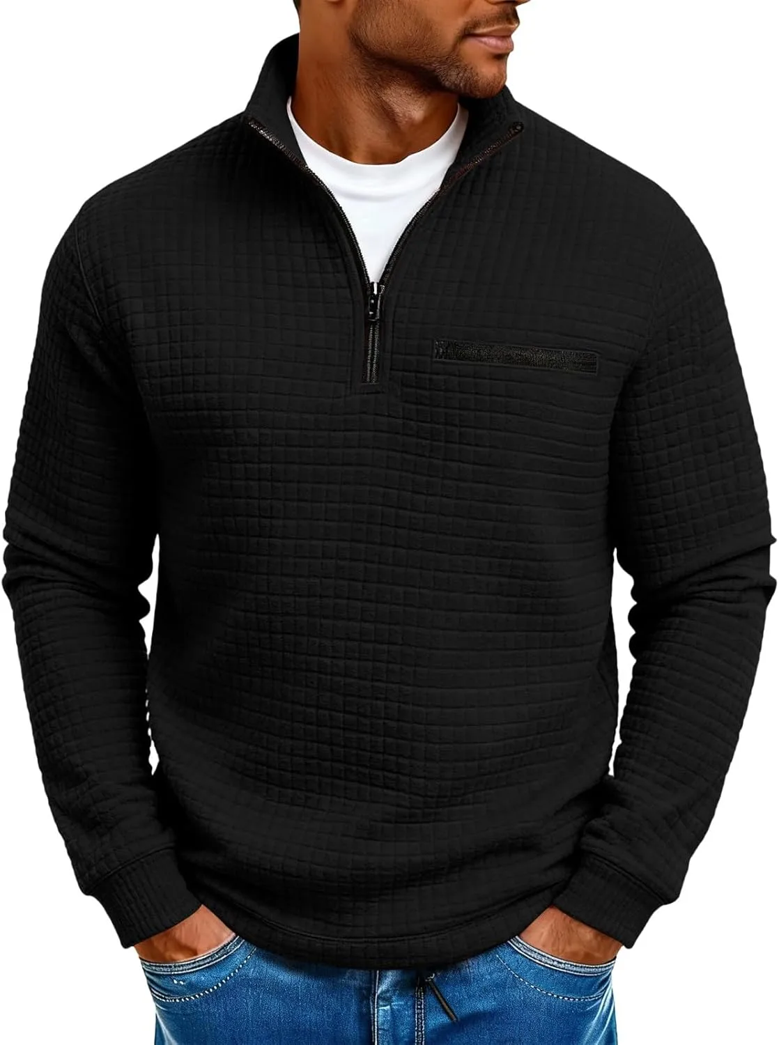 Мужская футболка Waffle Quarter Zip Slim-Fit Lightweight BFAFEN
Мужская футболка Waffle Quarter Zip Slim-Fit Lightweight BFAFEN