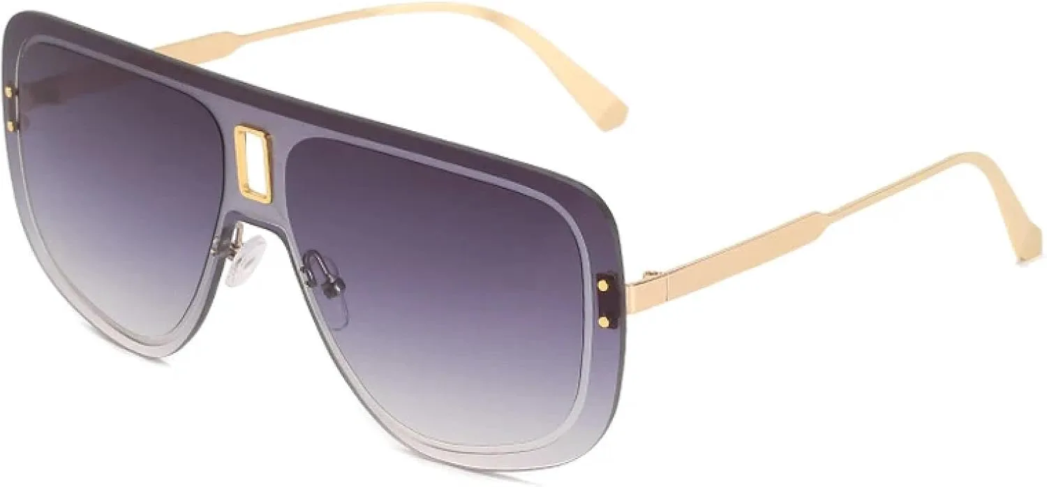 Крупные цельные солнцезащитные очки для женщин и мужчин, модные солнцезащитные очки для вождения и путешествий, солнцезащитные очки UV400 TKKTLLT, Gold Gradient Gray
Крупные цельные солнцезащитные очки для женщин и мужчин, модные солнцезащитные очки для вождения и путешествий, солнцезащитные очки UV400 TKKTLLT, Gold Gradient Gray