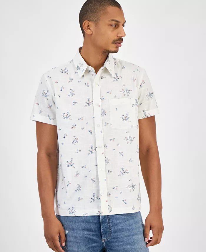 Мужская футболка с коротким рукавом и цветочным принтом Sun + Stone, белый
Мужская футболка с коротким рукавом и цветочным принтом Sun + Stone, белый