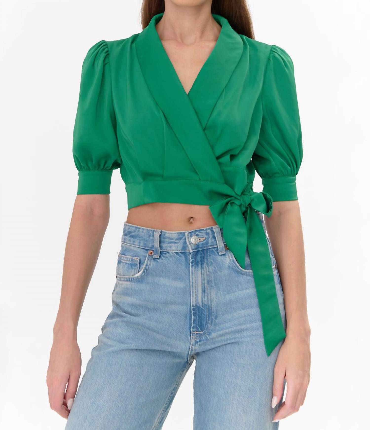 Adelyn rae Блузка Keva с запахом и манжетами на рукавах, цвет озерно-зеленый
Adelyn rae Блузка Keva с запахом и манжетами на рукавах, цвет озерно-зеленый