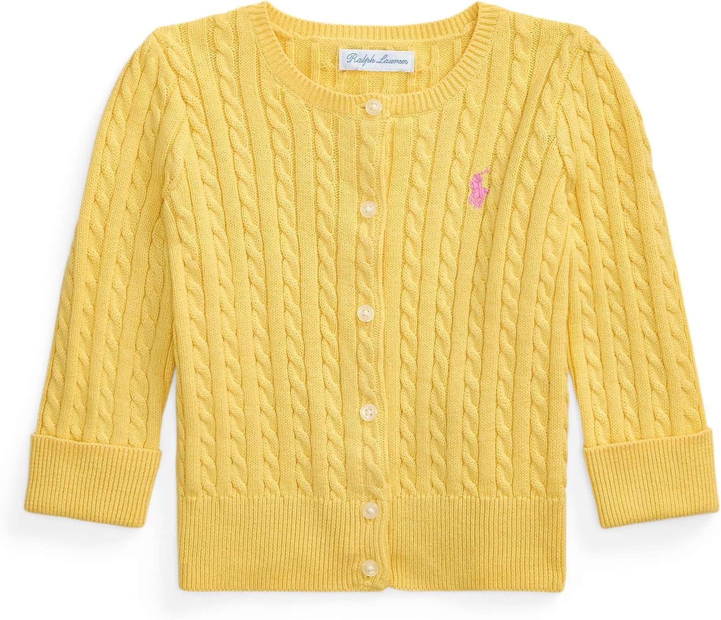 Свитер Polo Ralph Lauren Kids Mini-Cable Cotton Cardigan, Corn Yellow/Laguna Pink
Свитер Polo Ralph Lauren Kids Mini-Cable Cotton Cardigan, Corn Yellow/Laguna Pink