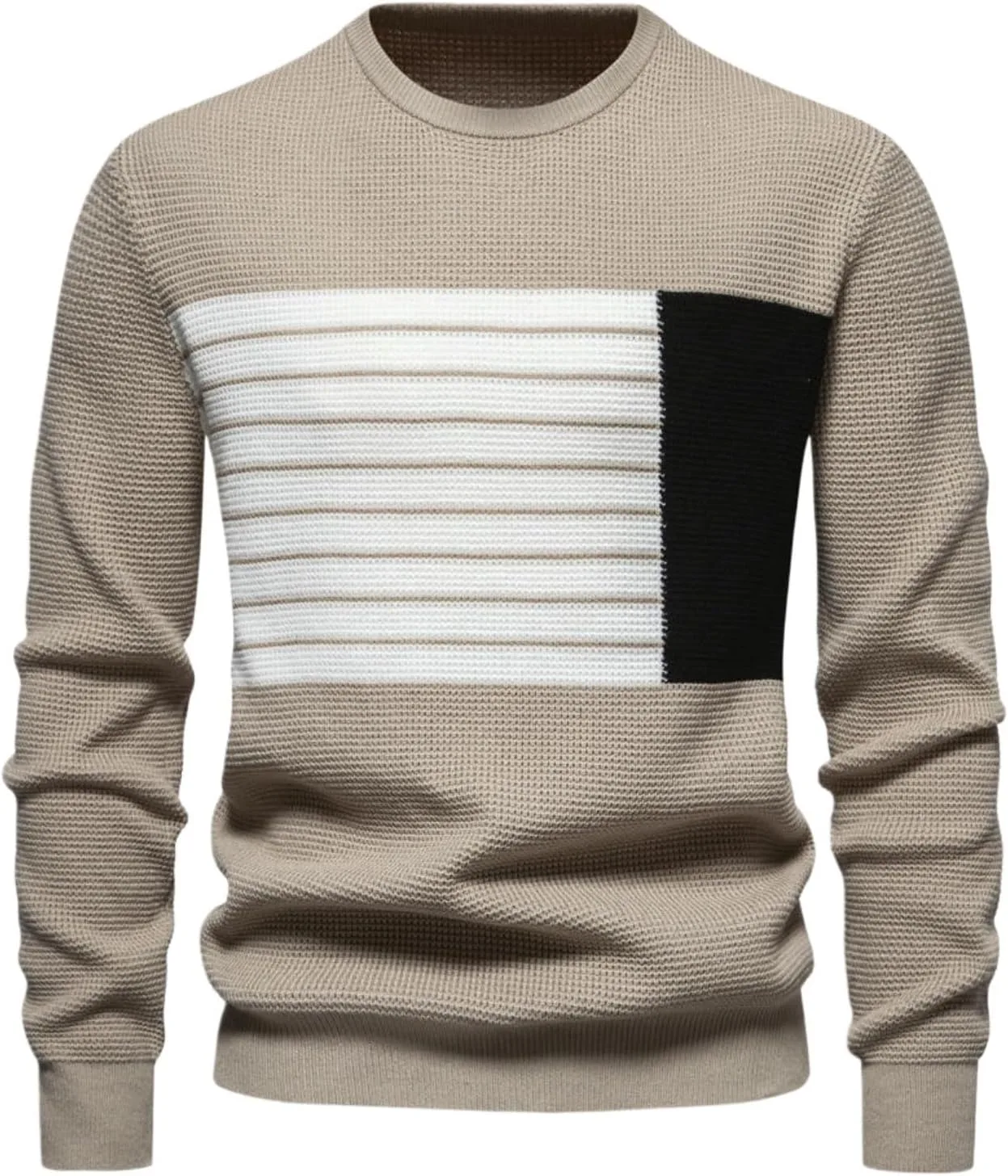 Men's Autumn Trendy Casual Stripe Patchwork Long Sleeve Crew Neck Knit Sweater FOLKFOLD
Men's Autumn Trendy Casual Stripe Patchwork Long Sleeve Crew Neck Knit Sweater FOLKFOLD