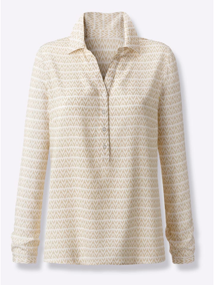 Блузка с длинными рукавами с принтом песочного и экрю WITT WEIDEN
Блузка с длинными рукавами с принтом песочного и экрю WITT WEIDEN