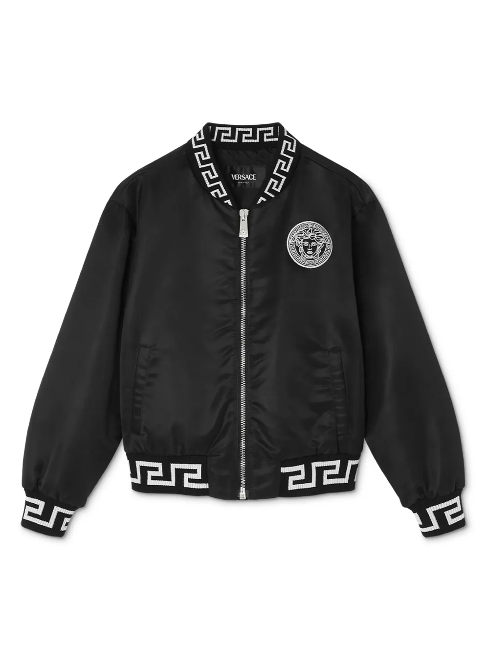Бомбер с логотипом Medusa Versace Kids, черный
Бомбер с логотипом Medusa Versace Kids, черный
