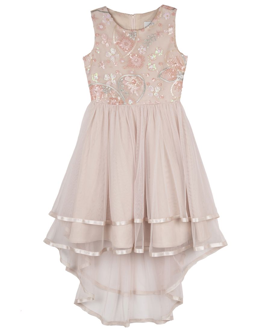 Платье для девочек 7-16 лет с декорированным сетчатым лифом и многослойной юбкой без рукавов с асимметричным подолом Rare Editions, Beige
Платье для девочек 7-16 лет с декорированным сетчатым лифом и многослойной юбкой без рукавов с асимметричным подолом Rare Editions, Beige