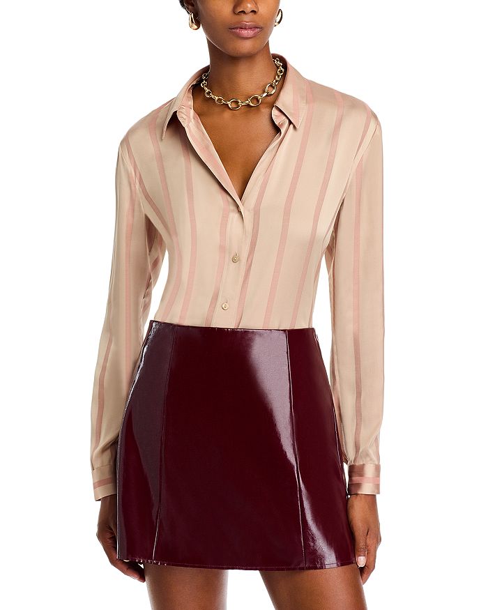 Полосатая рубашка от Лорана L'AGENCE, коричневый/бежевый
Полосатая рубашка от Лорана L'AGENCE, коричневый/бежевый