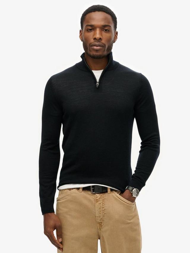 Мерино половинная молния джемпер Superdry, Black
Мерино половинная молния джемпер Superdry, Black