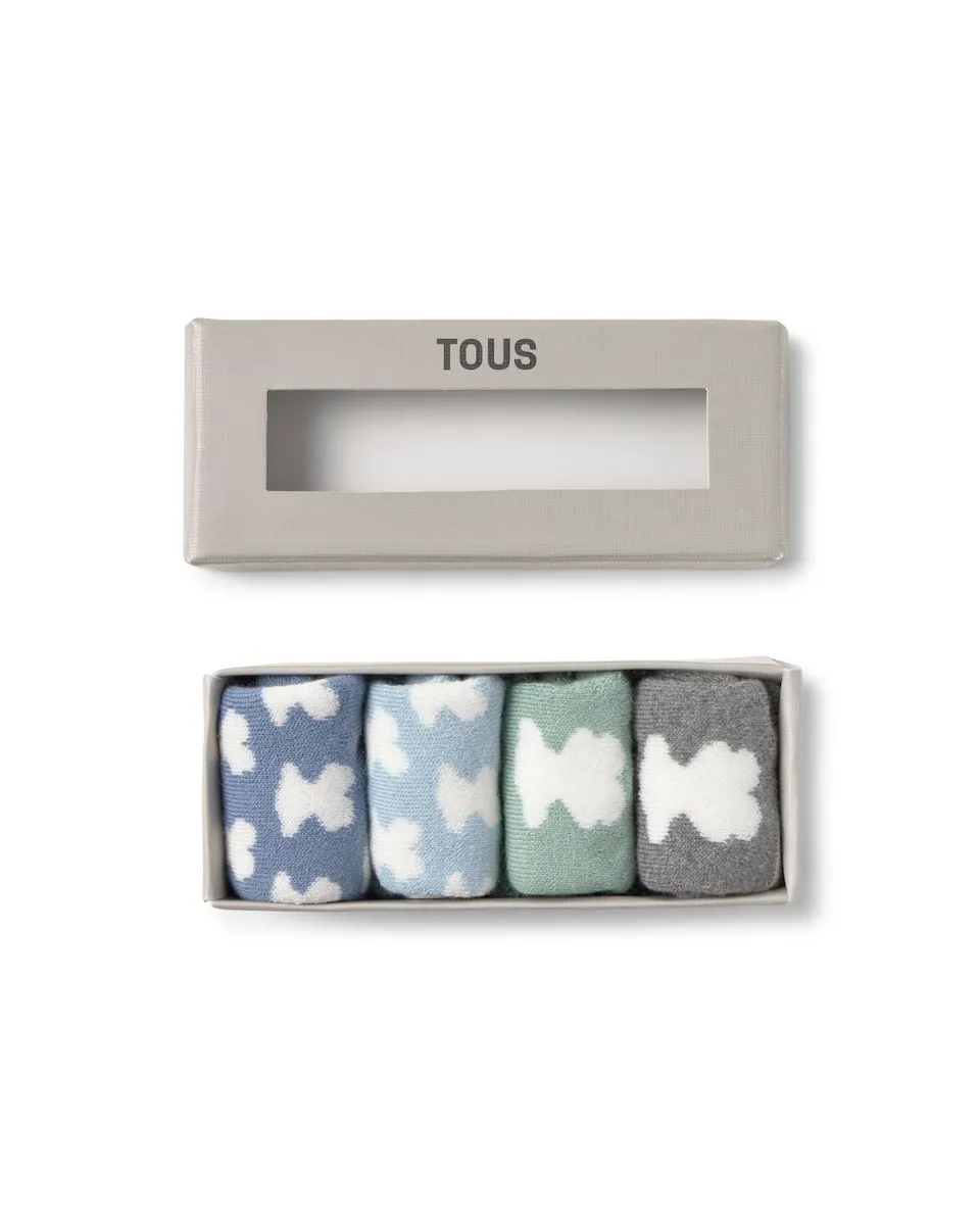 Набор из 4 носков для малышей с медвежатами Tous, мультиколор
Набор из 4 носков для малышей с медвежатами Tous, мультиколор