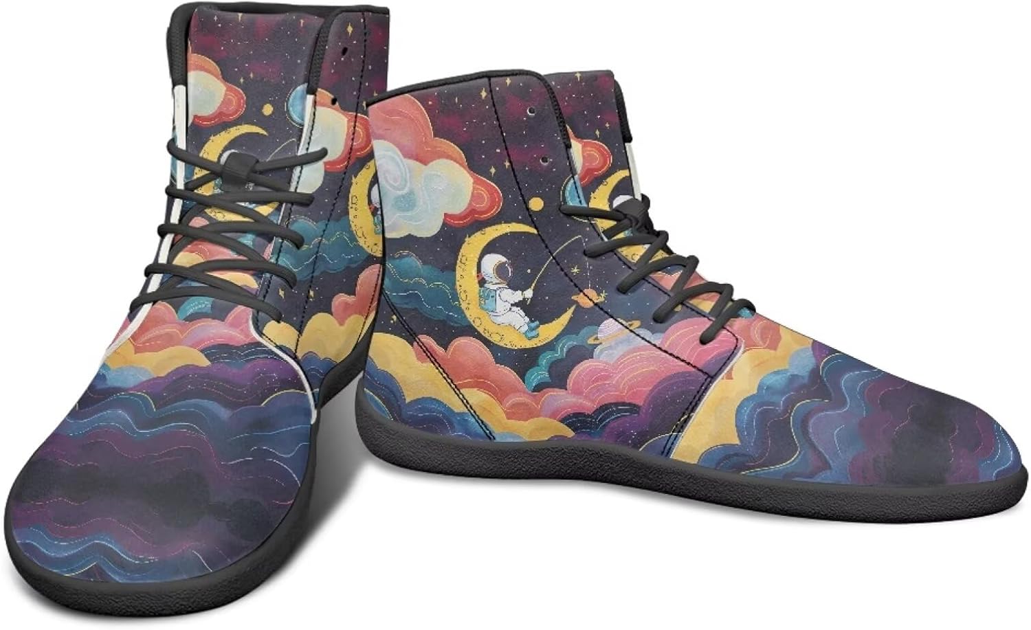 Высокие минималистичные кроссовки для мужчин с рисунком «Звездное небо», с нулевым перепадом высоты подошвы, легкие, для бега и ходьбы Watdotory, Colourful Cloud Moon Astronaut Print
Высокие минималистичные кроссовки для мужчин с рисунком «Звездное небо», с нулевым перепадом высоты подошвы, легкие, для бега и ходьбы Watdotory, Colourful Cloud Moon Astronaut Print