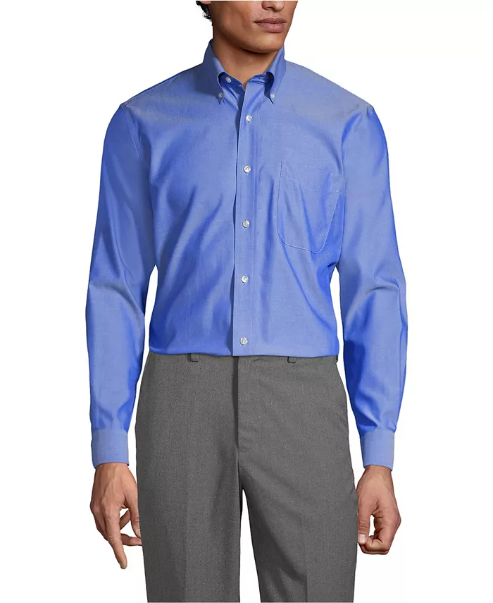 Мужская классическая рубашка с длинным рукавом, не требующая глажки Lands' End, синий
Мужская классическая рубашка с длинным рукавом, не требующая глажки Lands' End, синий