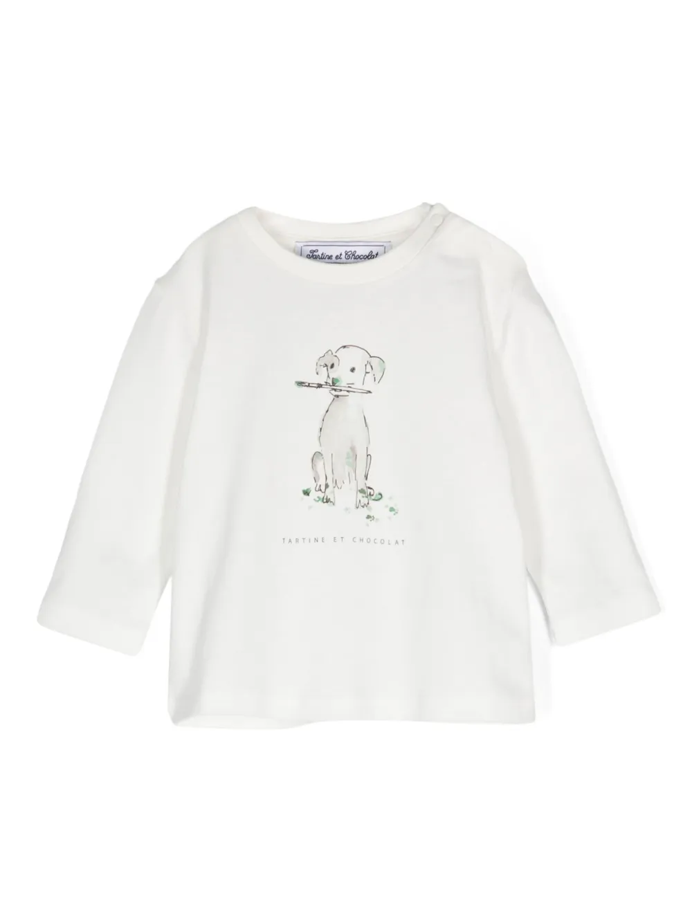 Футболка с принтом Tartine Et Chocolat, белый 
Футболка с принтом Tartine Et Chocolat, белый