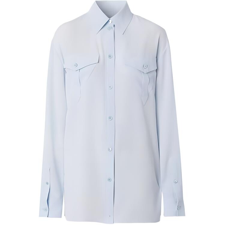 Рубашка женская Burberry на пуговицах, светло-голубой
Рубашка женская Burberry на пуговицах, светло-голубой