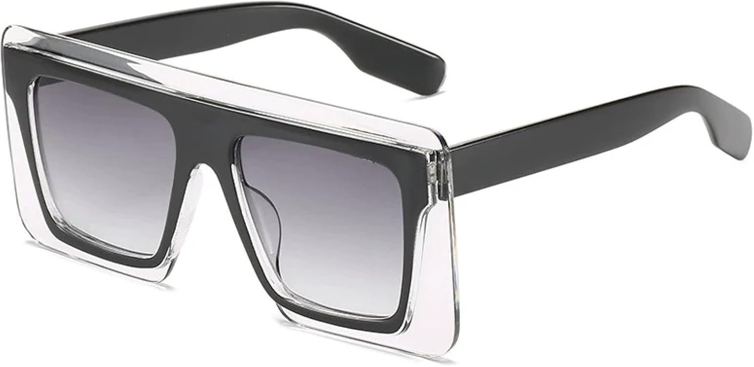 Модные солнцезащитные очки в крупной оправе для женщин и мужчин, винтажные, для активного отдыха и путешествий, с защитой от УФ-излучения UV400 TKKTLLT, Black Gradient Gray
Модные солнцезащитные очки в крупной оправе для женщин и мужчин, винтажные, для активного отдыха и путешествий, с защитой от УФ-излучения UV400 TKKTLLT, Black Gradient Gray