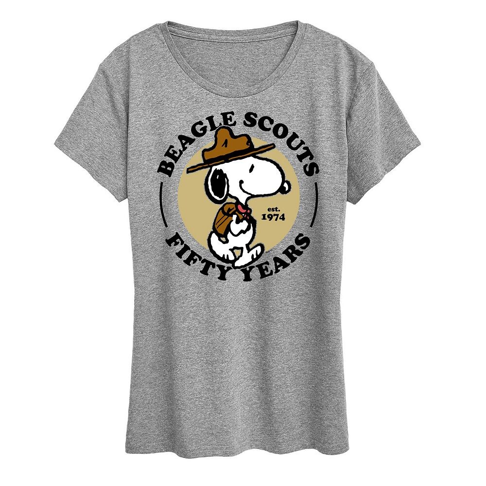 Женская футболка с рисунком Peanuts Snoopy Beagle Scout Licensed Character, цвет Heather Gray
Женская футболка с рисунком Peanuts Snoopy Beagle Scout Licensed Character, цвет Heather Gray