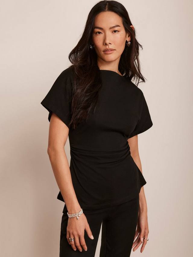 Футболка с рюшами крылья летучей мыши Mint Velvet, черный
Футболка с рюшами крылья летучей мыши Mint Velvet, черный