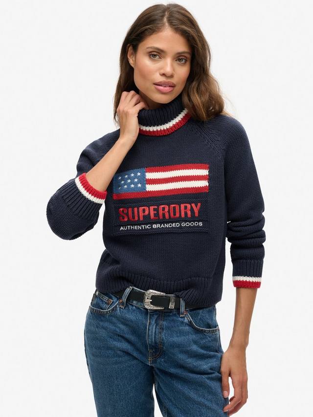 Американский свитер с воротником-стойкой Superdry, Eclipse Navy
Американский свитер с воротником-стойкой Superdry, Eclipse Navy