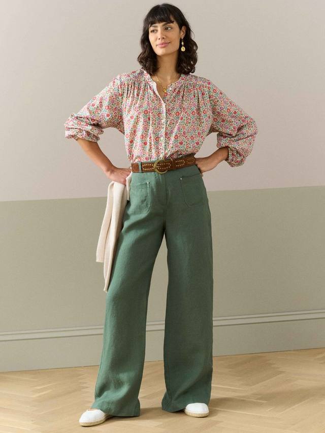 Брюки из чистого льна с высокой талией Brora, цвет Verdigris
Брюки из чистого льна с высокой талией Brora, цвет Verdigris