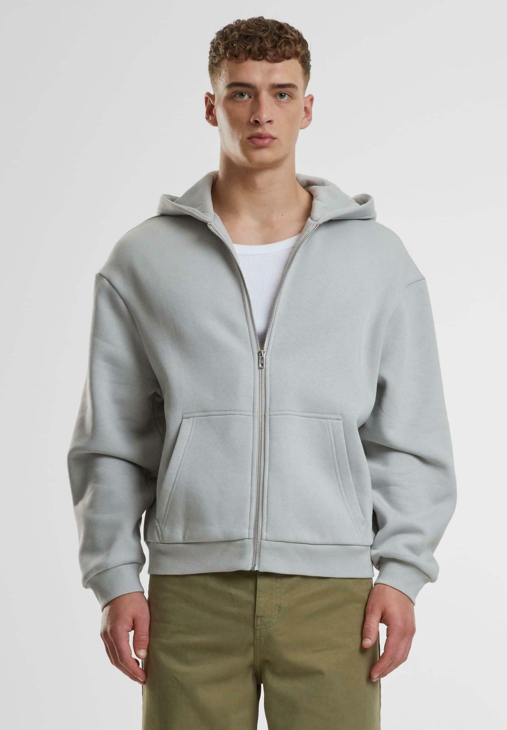 Толстовка на молнии Urban Classics, светло-серый
Толстовка на молнии Urban Classics, светло-серый