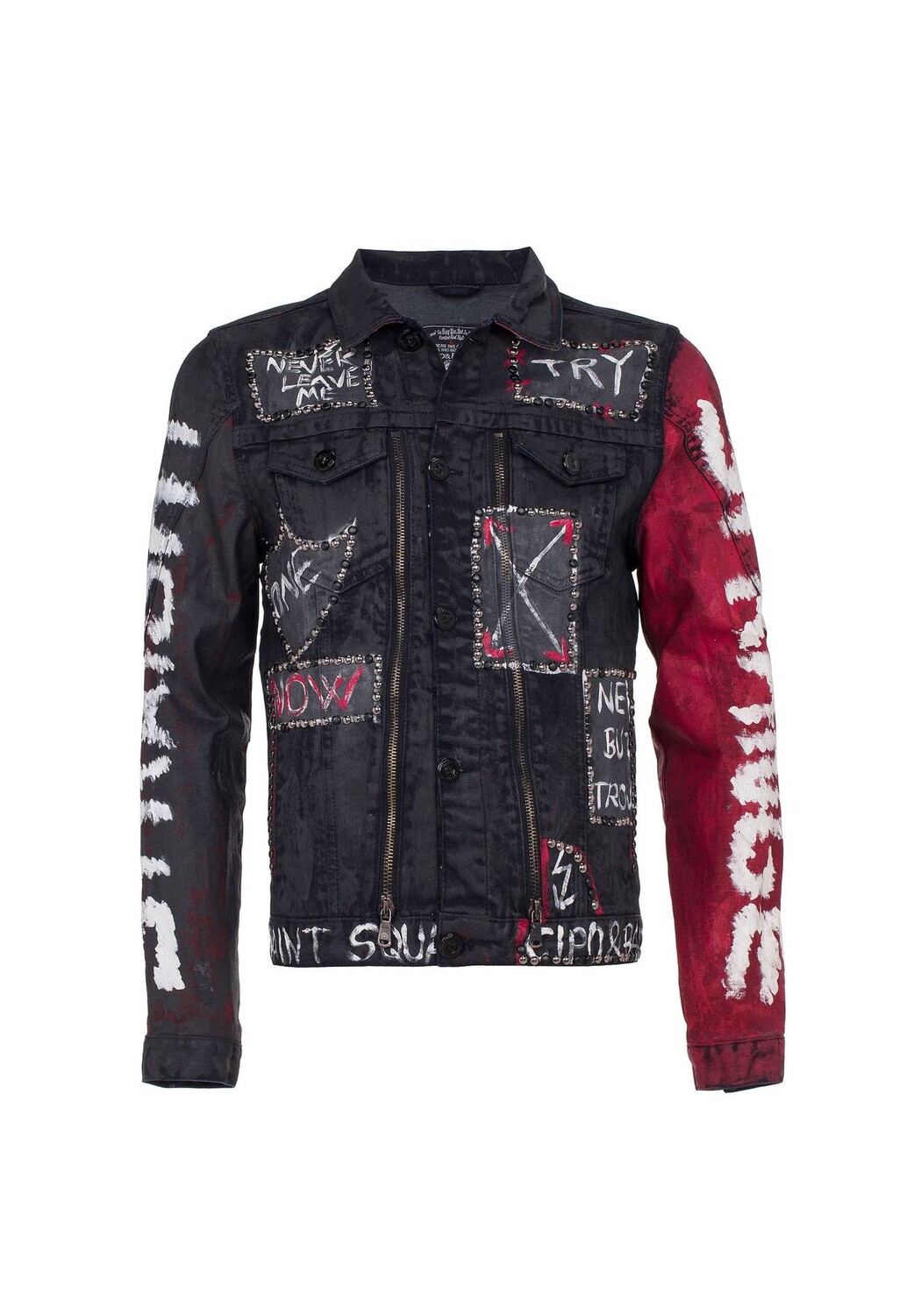 Джинсовая куртка прочного дизайна с заклепками CIPO & BAXX, черный
Джинсовая куртка прочного дизайна с заклепками CIPO & BAXX, черный