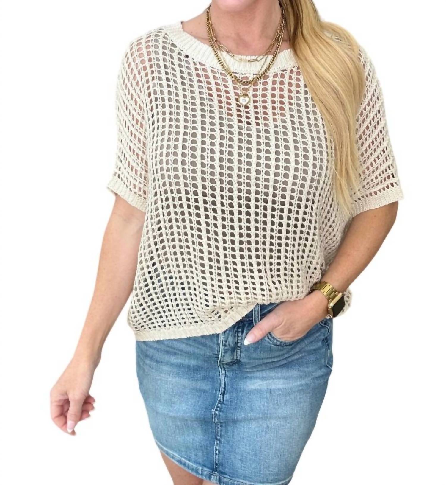 Топ-сетка Coastal Dreams в кремовом цвете One Eleven North
Топ-сетка Coastal Dreams в кремовом цвете One Eleven North