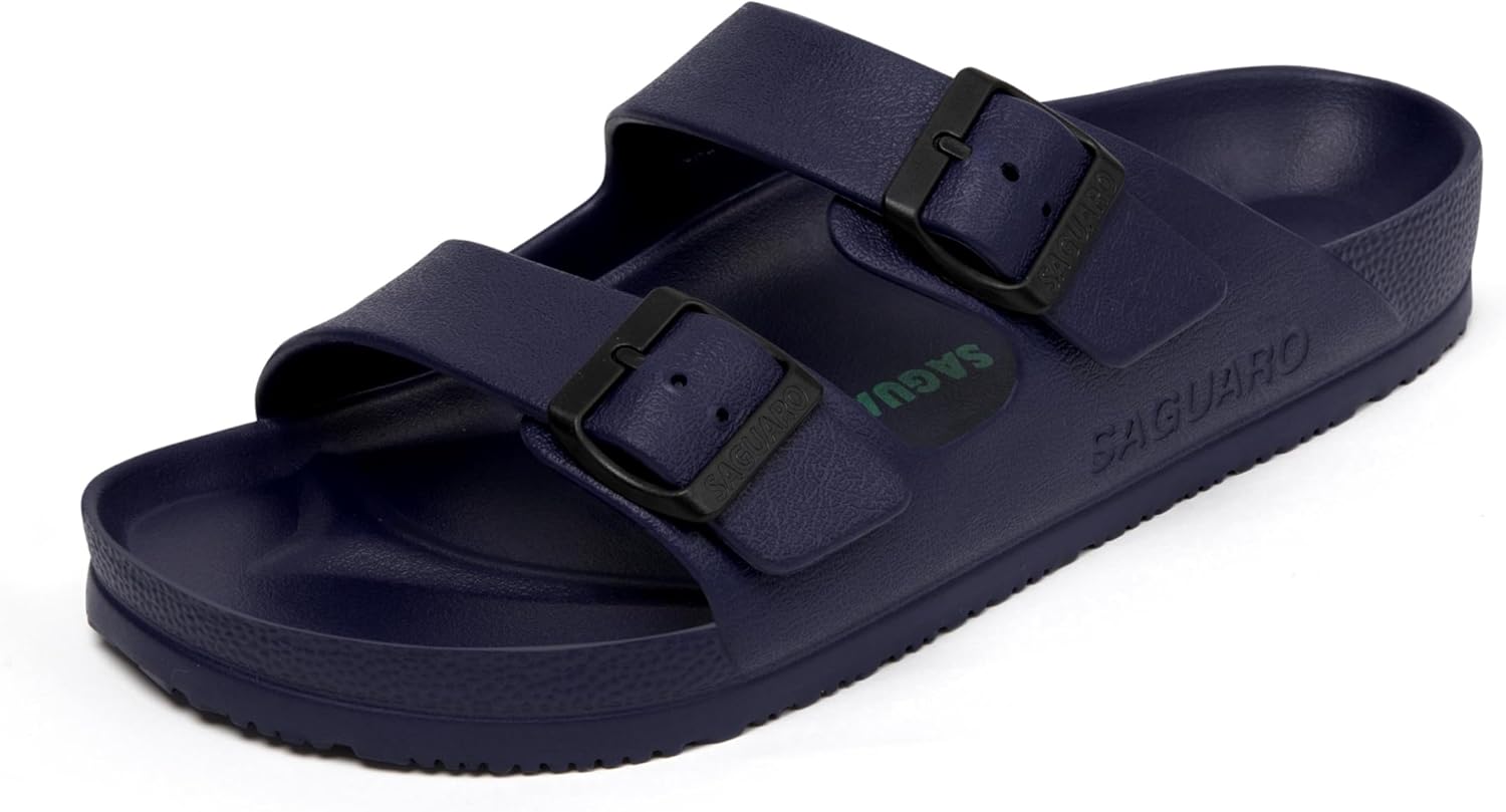 Мужские и женские сандалии SAGUARO с двойной пряжкой, комфортные, легкие, регулируемые, из EVA с подошвой из резины, темно-синий
Мужские и женские сандалии SAGUARO с двойной пряжкой, комфортные, легкие, регулируемые, из EVA с подошвой из резины, темно-синий