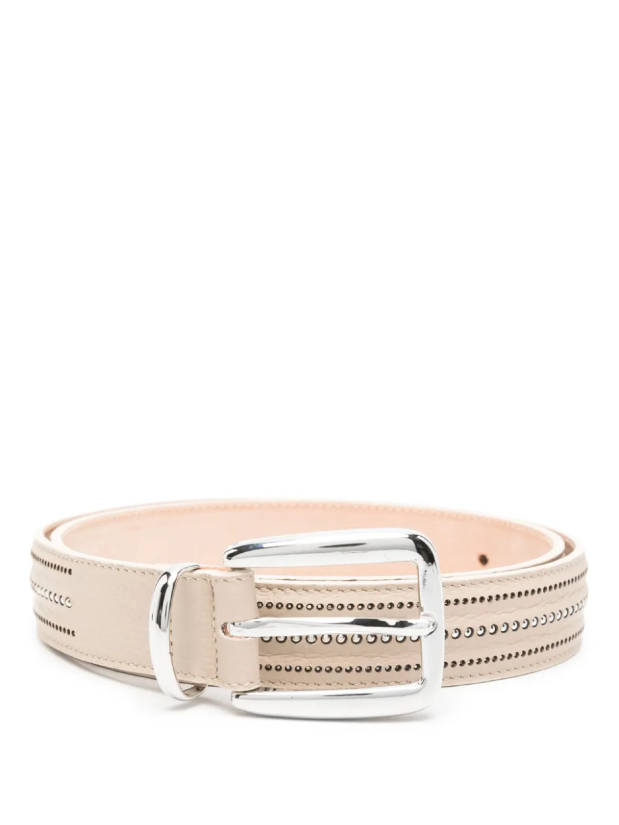 Ремень с заклепками Peserico, нейтральный 
Ремень с заклепками Peserico, нейтральный