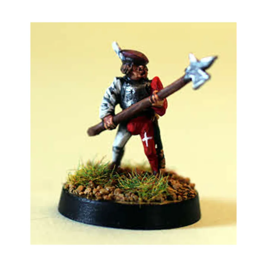Швейцарец с алебардой, Altuos Historical Miniatures - Early 16th Century (15mm)
Швейцарец с алебардой, Altuos Historical Miniatures - Early 16th Century (15mm)