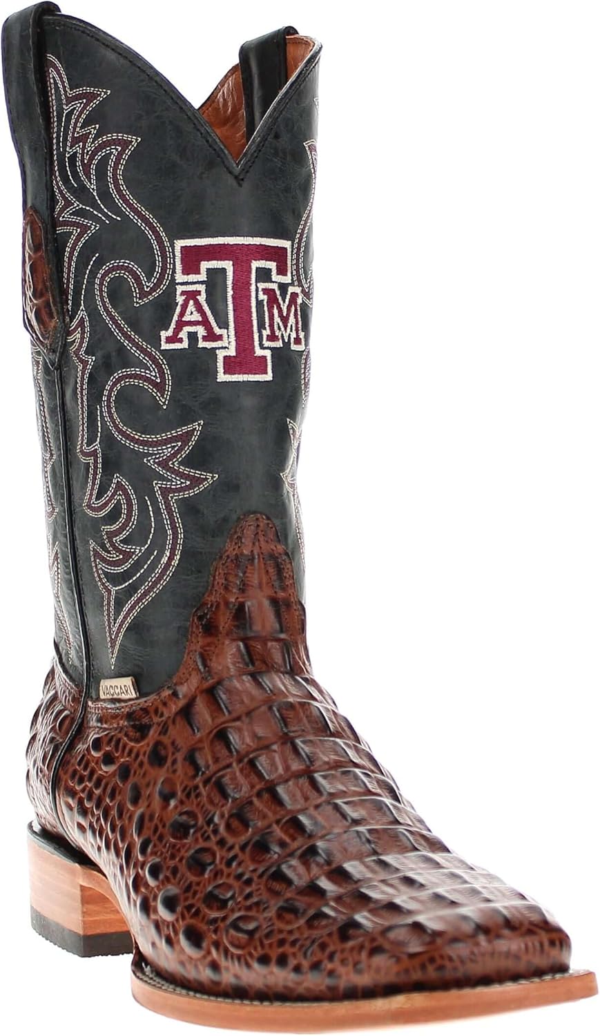 Мужские ковбойские сапоги Vaccari Jackson из настоящей кожи с фактурой аллигатора и вышивкой лиги NCAA, широкий квадратный носок, Texas A&m Aggies
Мужские ковбойские сапоги Vaccari Jackson из настоящей кожи с фактурой аллигатора и вышивкой лиги NCAA, широкий квадратный носок, Texas A&m Aggies