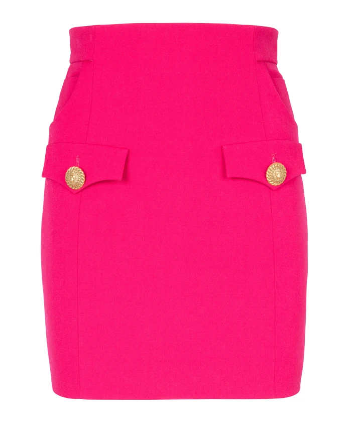Короткая юбка из порошкового зернистого материала. Balmain, розовый
Короткая юбка из порошкового зернистого материала. Balmain, розовый