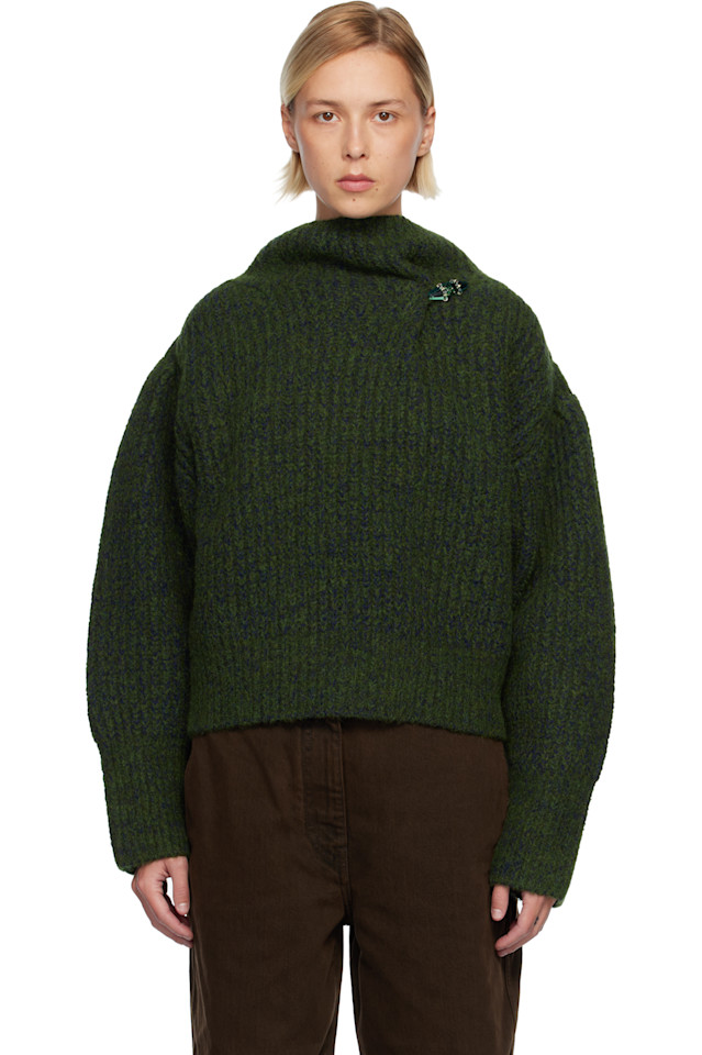 Dries Van Noten Зеленая шерстяная водолазка
Dries Van Noten Зеленая шерстяная водолазка