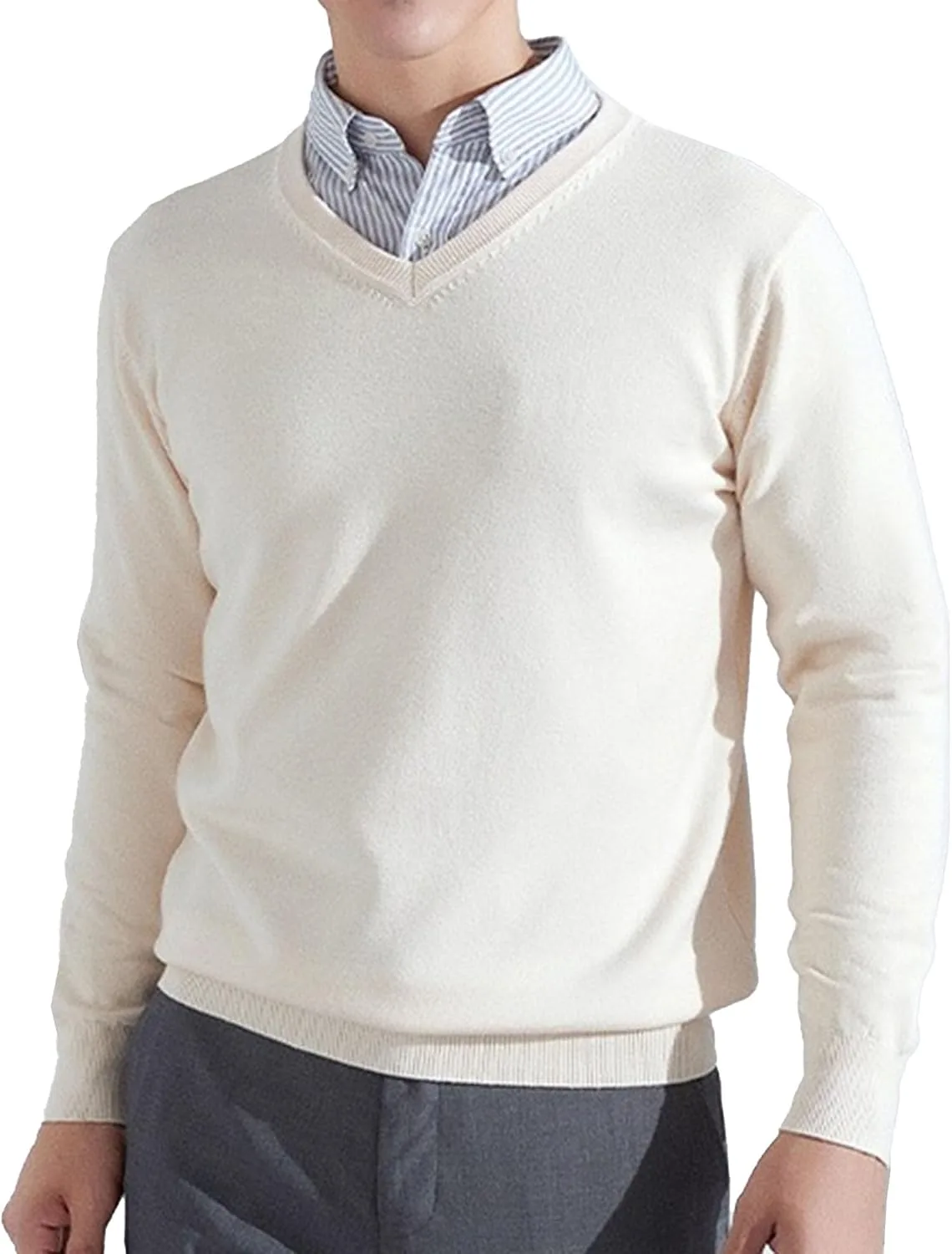 Maiyifu-GJ мужской вязаный пуловер с V-образным вырезом
Maiyifu-GJ мужской вязаный пуловер с V-образным вырезом