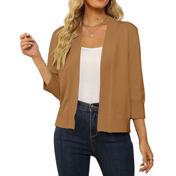 Женский укороченный кардиган с 3/4 рукава Elitechoice, Light Brown
Женский укороченный кардиган с 3/4 рукава Elitechoice, Light Brown