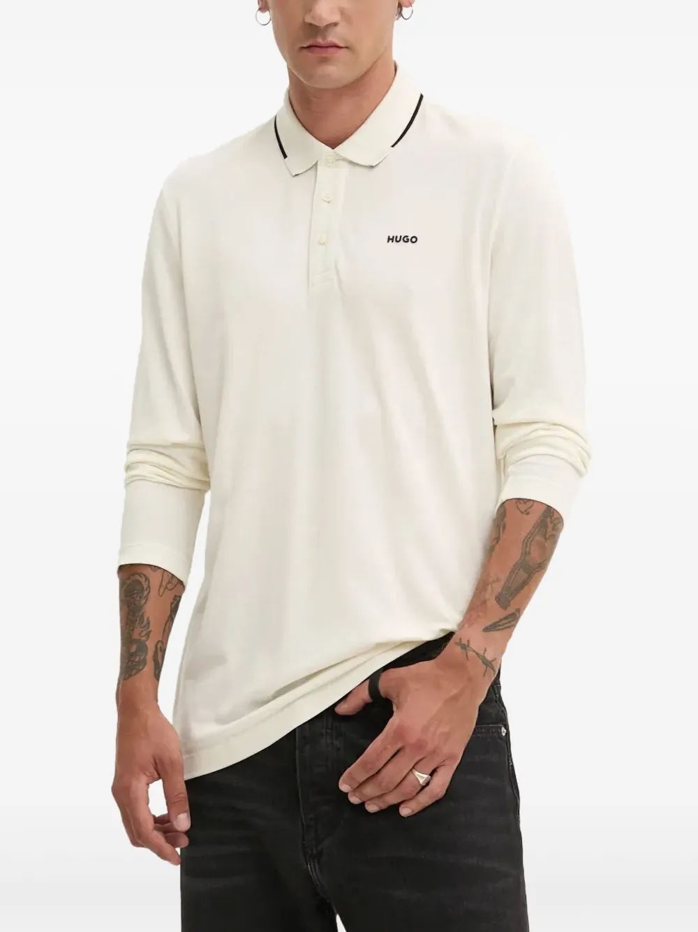 Рубашка поло с длинными рукавами Hugo, белый
Рубашка поло с длинными рукавами Hugo, белый
