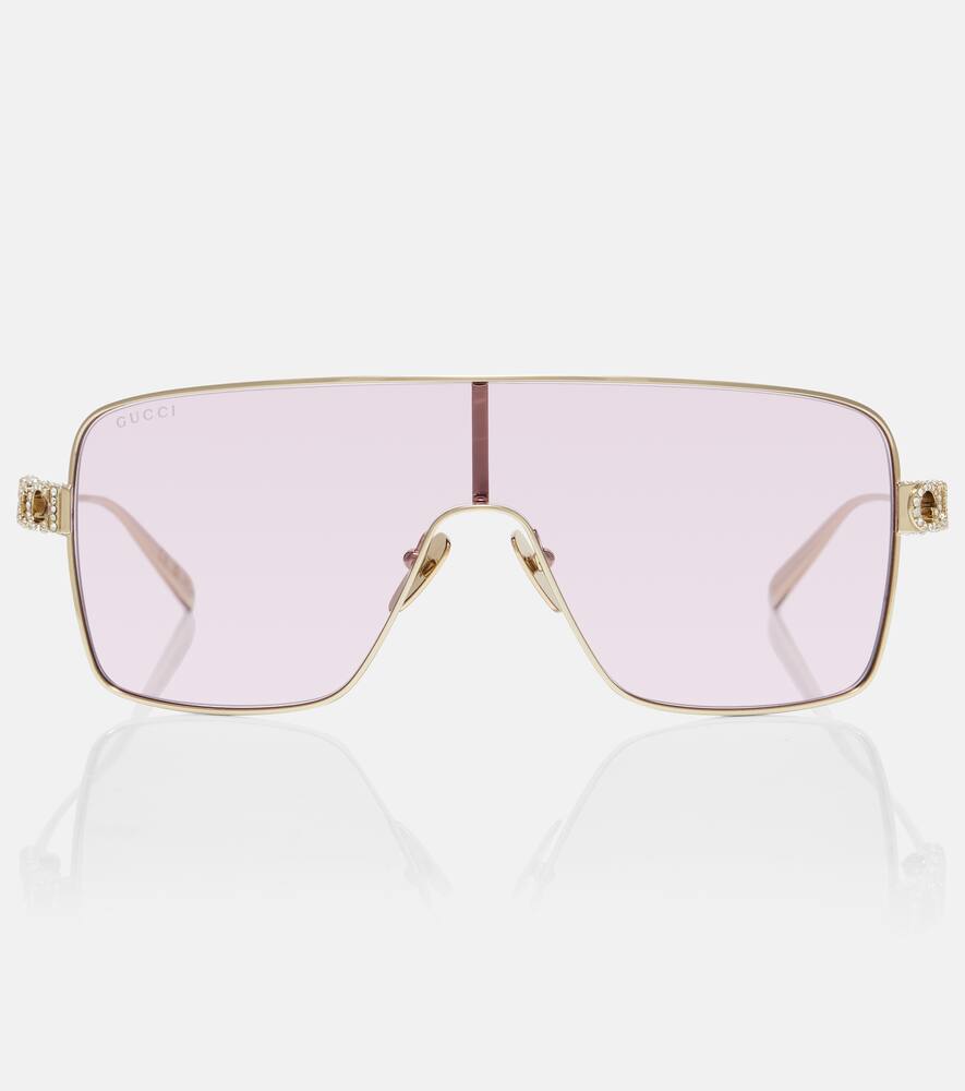 Солнцезащитные очки-маска с декором Gucci
Солнцезащитные очки-маска с декором Gucci