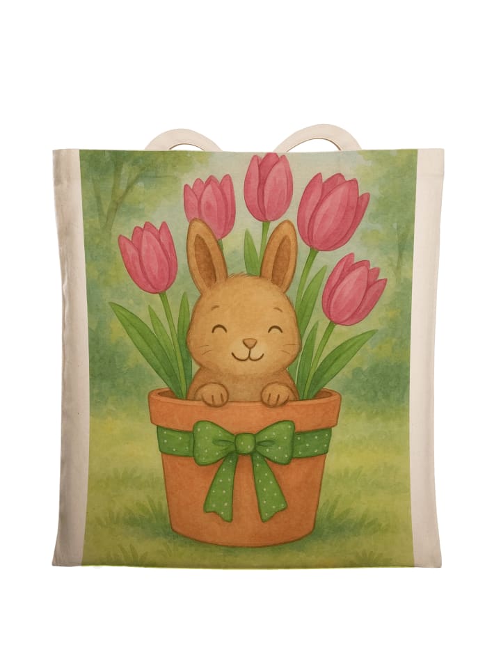 Mr. & Mrs. Panda Сумка-шоппер с изображением кролика и тюльпана (без надписи) белого цвета
Mr. & Mrs. Panda Сумка-шоппер с изображением кролика и тюльпана (без надписи) белого цвета