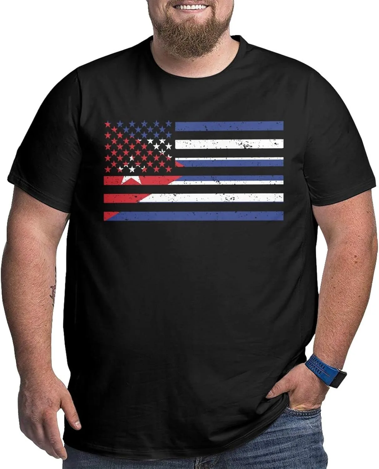 Мужская футболка с коротким рукавом и круглым вырезом, большие размеры
Мужская футболка с коротким рукавом и круглым вырезом, большие размеры