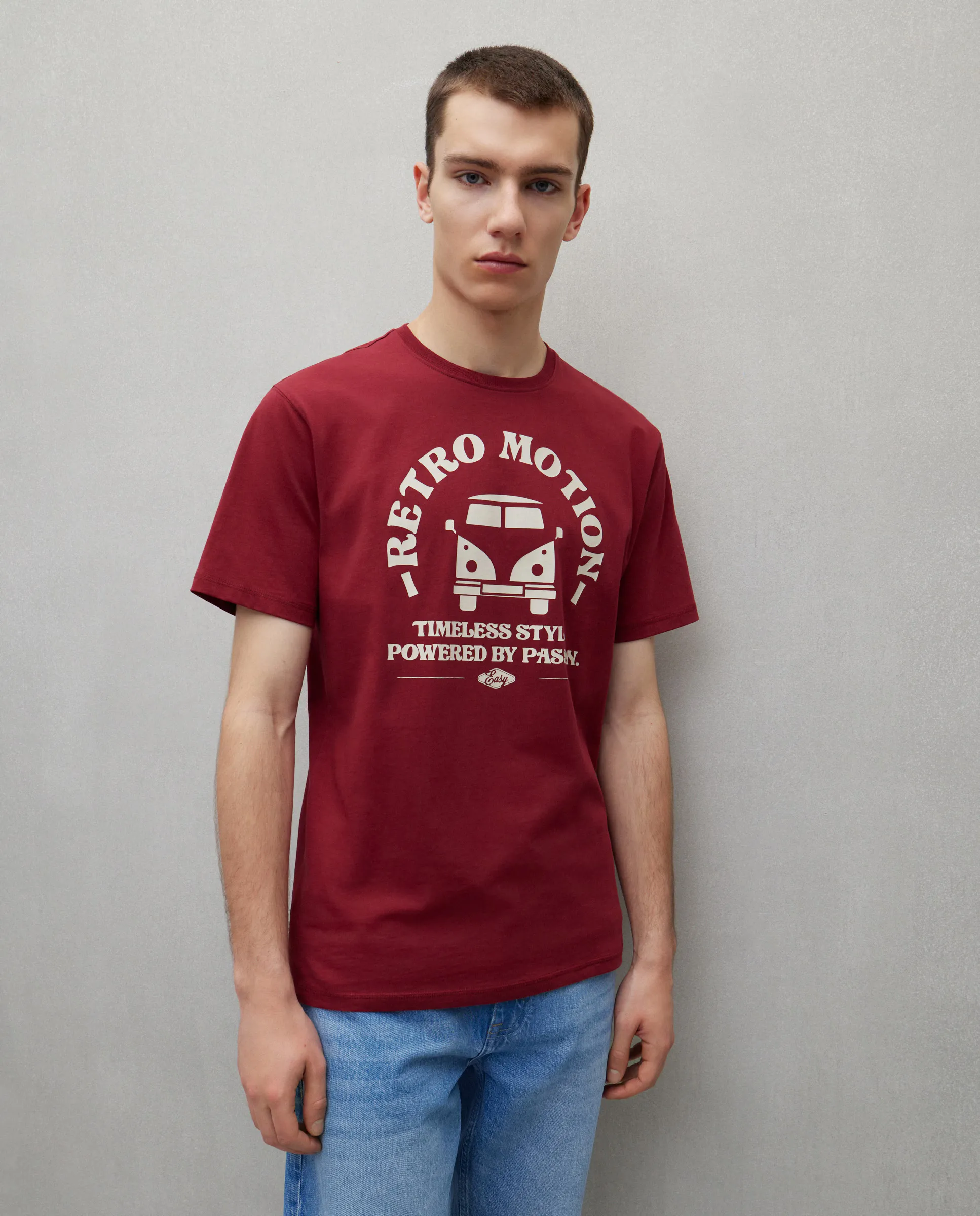 Футболка мужская с коротким рукавом Easy Wear, бордовый 
Футболка мужская с коротким рукавом Easy Wear, бордовый