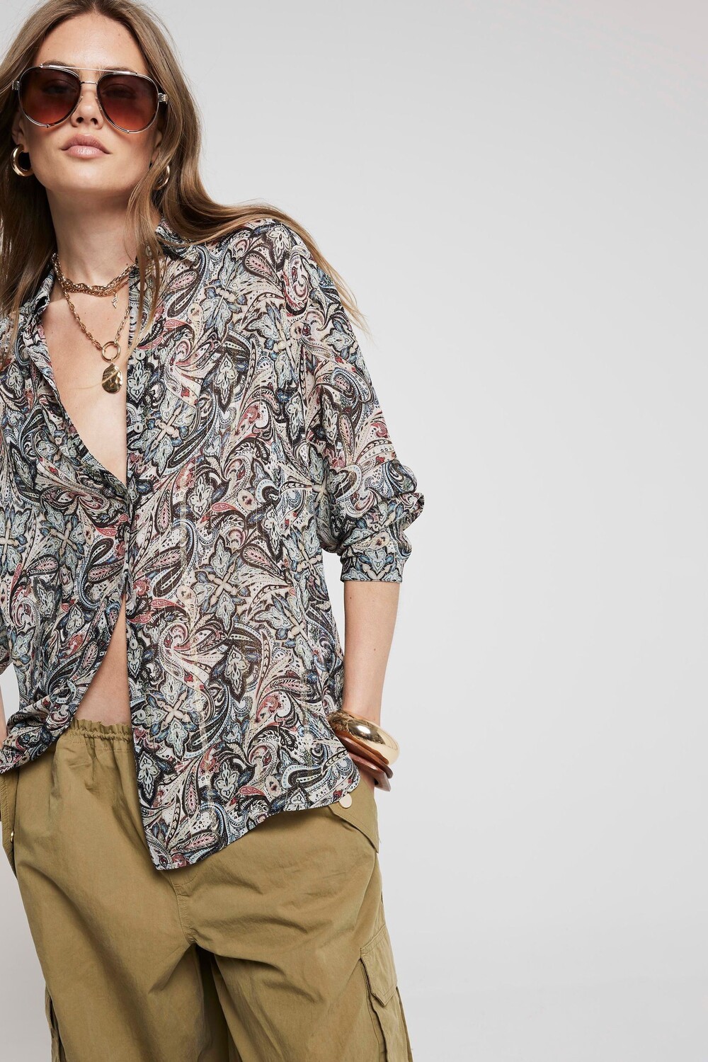 Рубашка с принтом пейсли River Island, коричневый
Рубашка с принтом пейсли River Island, коричневый