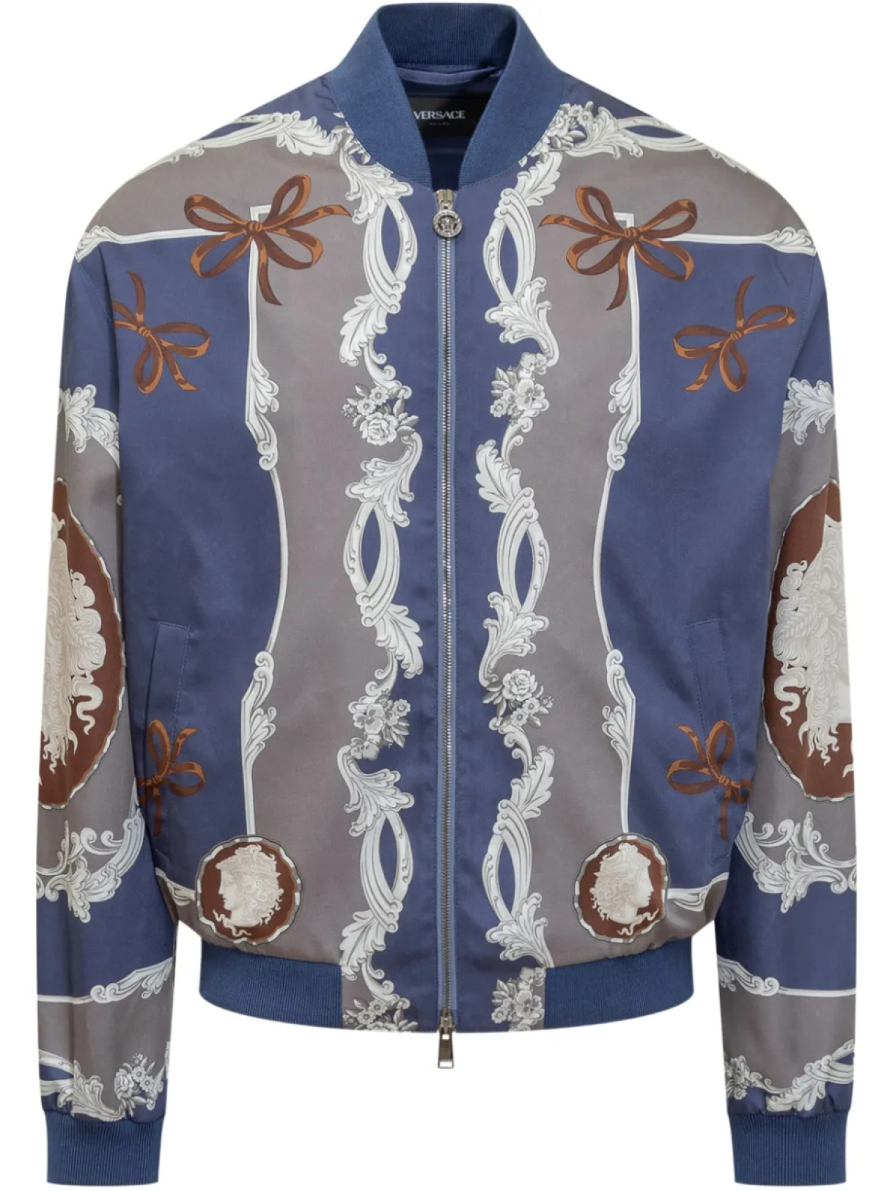 Куртка-бомбер с принтом головы Медузы Versace, синий
Куртка-бомбер с принтом головы Медузы Versace, синий