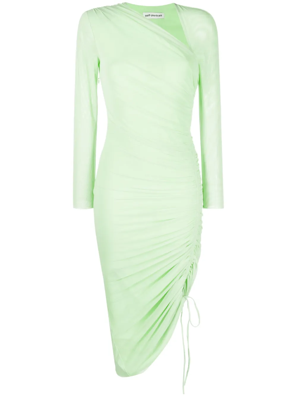Сетчатое платье миди со сборками Self-Portrait, зеленый
Сетчатое платье миди со сборками Self-Portrait, зеленый