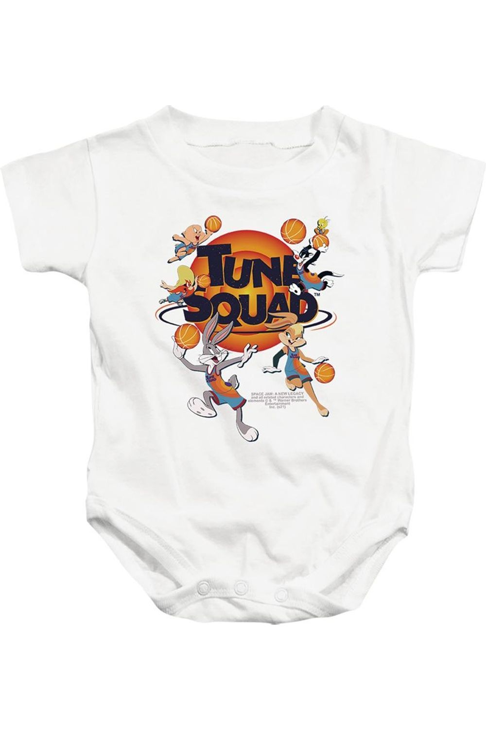 Детский комбинезон на кнопках из мультфильма "Космический джем 2: Группа Тюнингов" Gildan, белый
Детский комбинезон на кнопках из мультфильма "Космический джем 2: Группа Тюнингов" Gildan, белый