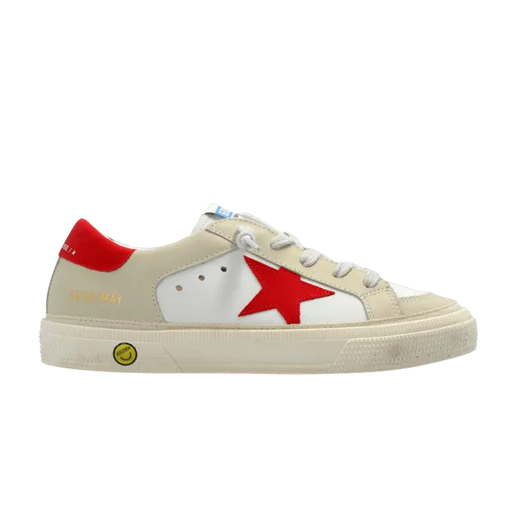 Кроссовки Golden Goose May Kids White Ice Red, белый 
Кроссовки Golden Goose May Kids White Ice Red, белый