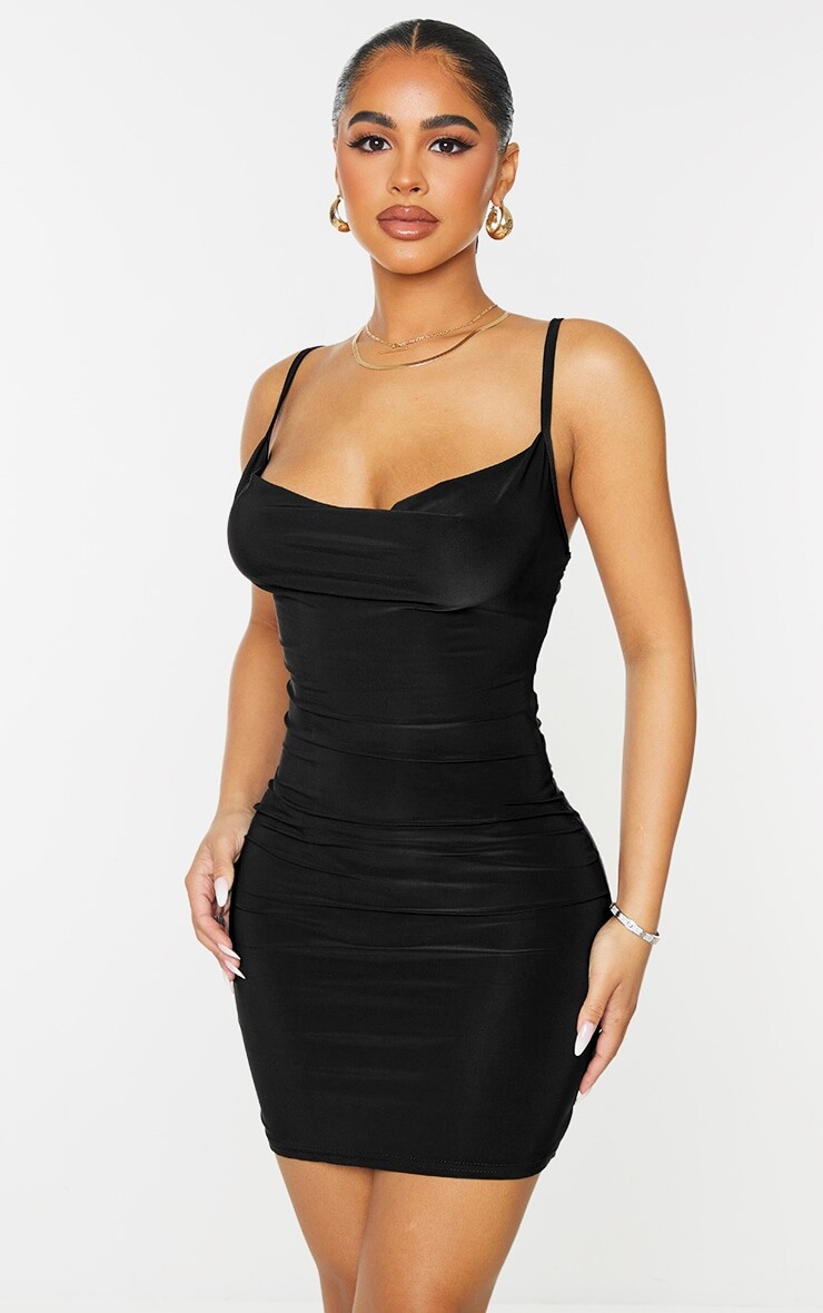 PrettyLittleThing Миниатюрное черное облегающее платье с воротником-хомутом, Черный, PrettyLittleThing Миниатюрное черное облегающее платье с воротником-хомутом
PrettyLittleThing Миниатюрное черное облегающее платье с воротником-хомутом, Черный, PrettyLittleThing Миниатюрное черное облегающее платье с воротником-хомутом