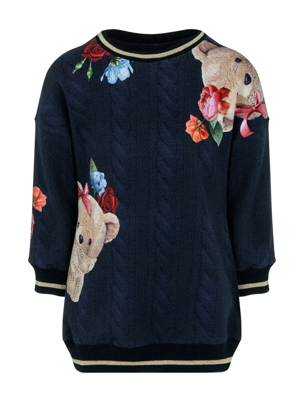 Платье фактурной вязки с цветочным принтом Lapin House, синий
Платье фактурной вязки с цветочным принтом Lapin House, синий