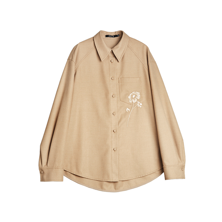 ELLE Рубашка женская Beige Coffee Lapel
ELLE Рубашка женская Beige Coffee Lapel