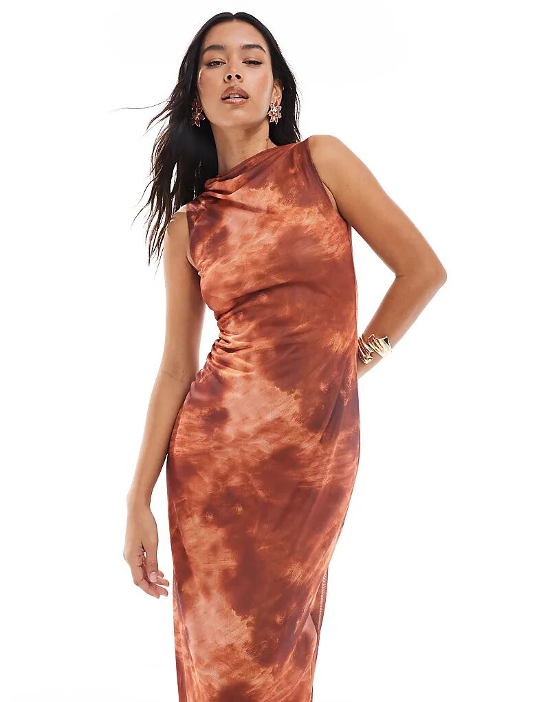 Платье 4th & Reckless с высоким драпированным воротом и размытым принтом цвета ржавчины
Платье 4th & Reckless с высоким драпированным воротом и размытым принтом цвета ржавчины