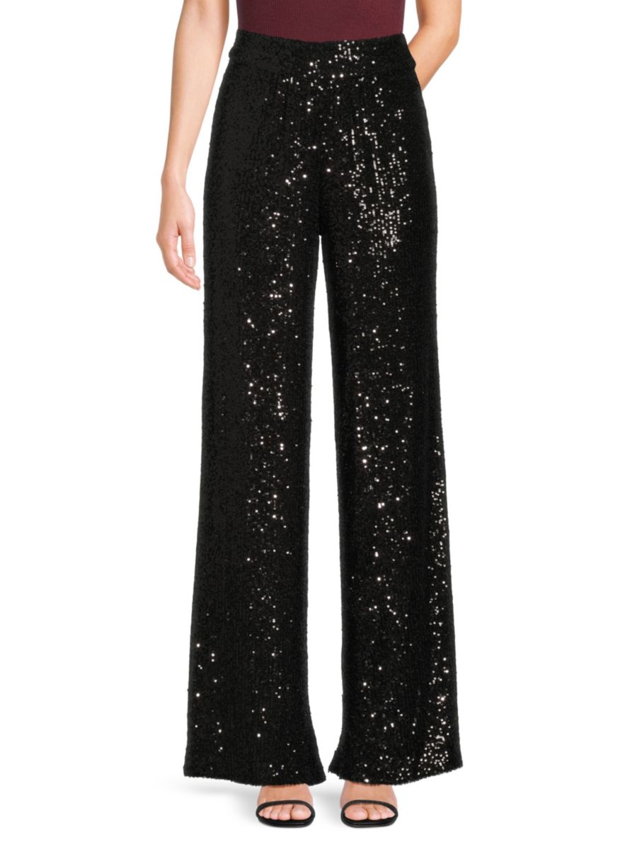 Широкие брюки с пайетками Lavenia Ramy Brook, черный
Широкие брюки с пайетками Lavenia Ramy Brook, черный